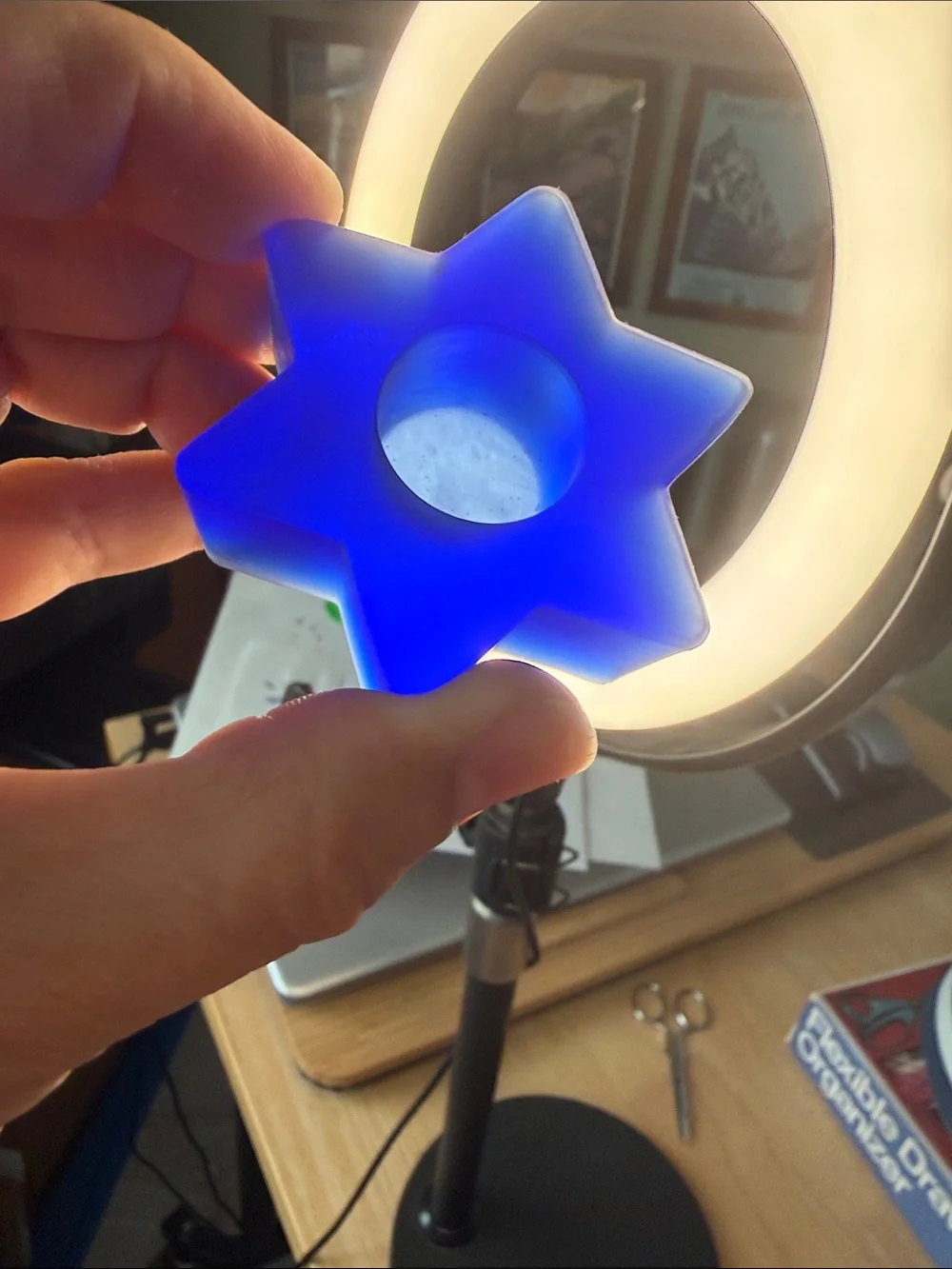 Blue Star-Shaped Candle Holder - Unknown Brand